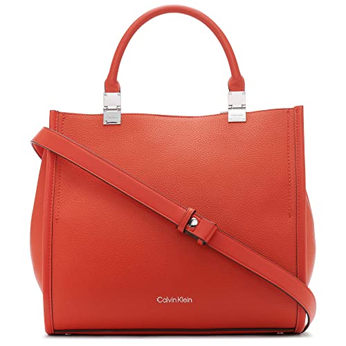 Calvin Klein Sophia Triple Compartment Tote, Fiery Orange #TOP27