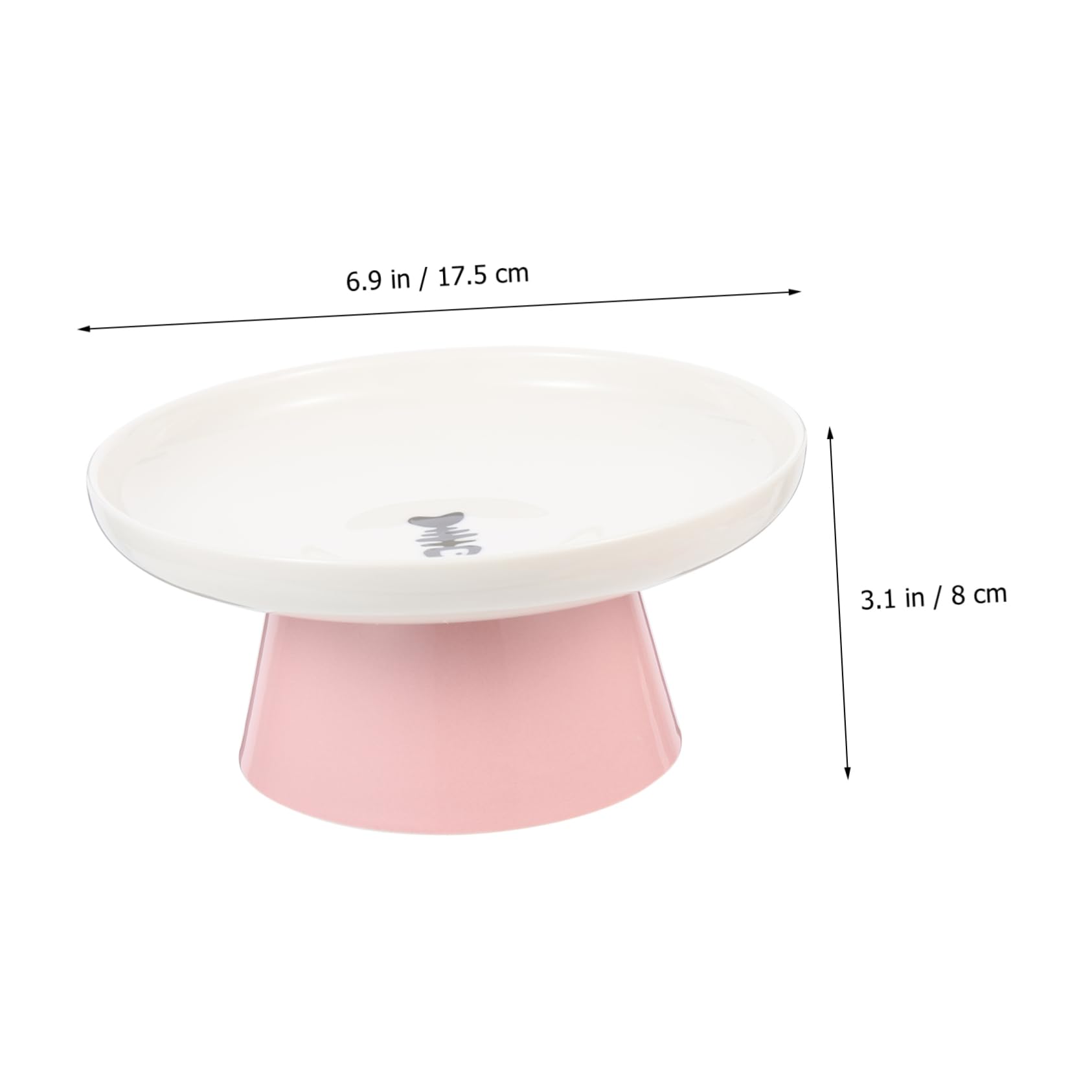 Hemobllo Gamelle pour Chat en Céramique, Surélevée, Protection du Cou, Base Stable, pour Repas des Chats, Facile à Laver