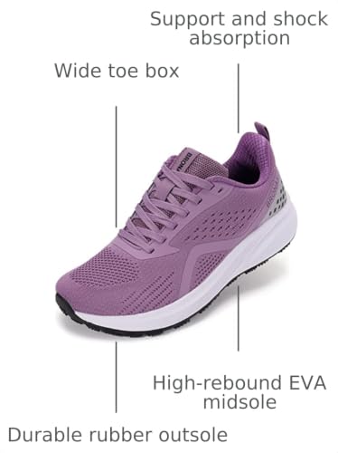 Image of BRONAX Womens Wide Toe Box Road Running Shoes S71 | Wide Width, Breathable, Plantar Fasciitis, EVA Midsole, Non Slip, Rubber Outsole, Female, Comfortable, Athletics, Bunions
