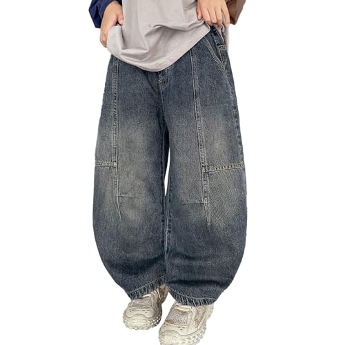 Jean pour enfant garçon coupe ample pantalon cargo de loisirs