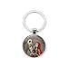 DdA8yonH Porte Clef Trousseau de Haute qualité Le Cauchemar Touche Noël 3D Cartoon Chaîne Bijou en Verre imprimé Jeu de clés à la Main