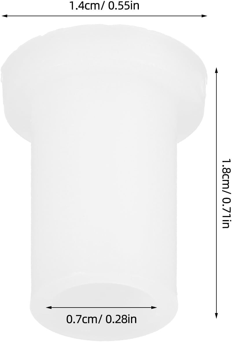 Toddmomy 10pcs Fridge Hinge Bushing Replacement - Refrigerator Door Accessory - 7mm Hole, Refrigerator Bottom Hinge Bushing for Freezer Bottom Bearing Repair
