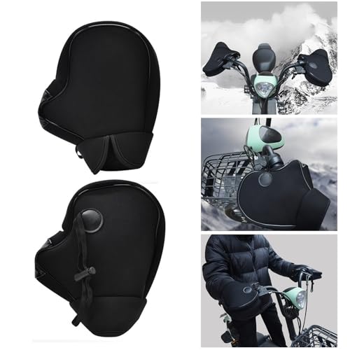 Manoplas de moto resistentes al viento impermeables cubiertas manillar invierno 2