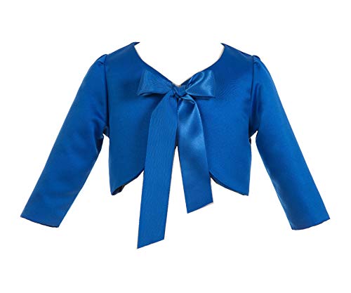 ekidsbridal 3/4 Sleeves Satin Flower Girl Bolero Jacket Princess Cape Dress Cover Up