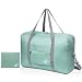 FUNFEL Travel Foldable Duffel Bag for Women & Men, Waterproof Lightweight travel Luggage bag for Sports, Gym, Vacation (Ⅲ-Mint Green)
