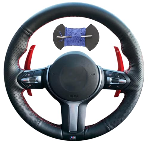 Leather Steering Wheel Wrap Car Steering Case Stitch Steering Wheel Cover Fit for BMW 228i 230i 320i 328i 330i 335i 340i 428i 430i 435i 440i 525i 535i 550i 640i 650i