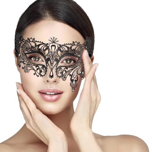 sky tears Mascarada Máscara Sexy Mujer Fashion Cortado Con Láser para Metal Partido Cosplay...