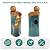 Ultym 32" Ceramic Outdoor Water Fountain w/LED, Teal & Copper Water Feature