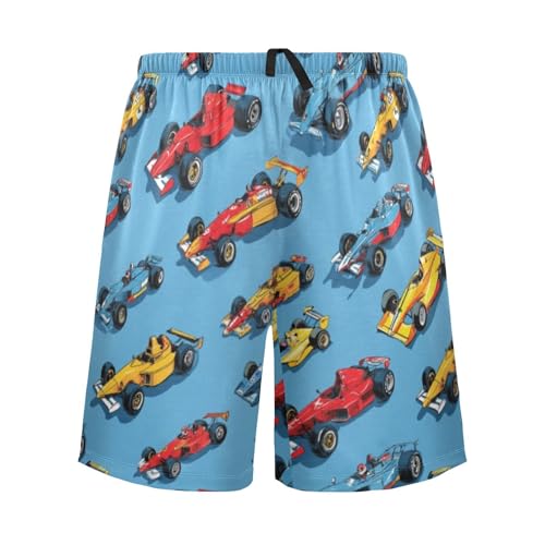 Pigsaly Hippie Vintage Racing Cars Men's Athletic Shorts Race Car Flag Men's Pajama Bottoms Men's Hiking Shorts XL