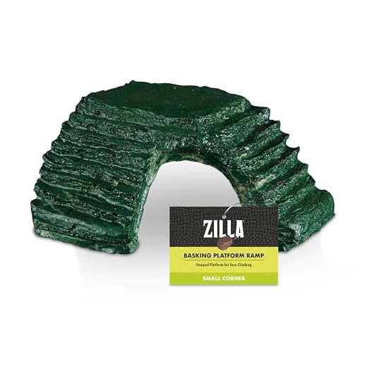 Zilla Basking Platform Ramp, Naturalistic Rock Décor, Small Corner