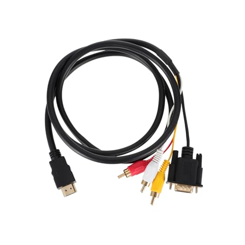 TEHAUX 1Pc Audio Video Cable Portable High Definition Connecting Cable for Home Office Compatible with Projector and Monitor