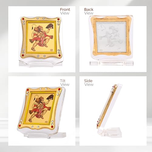 Image of Hanuman Ji Car Dashboard | Showpiece Decor Religious Frame for Pooja, Prayer and Gift