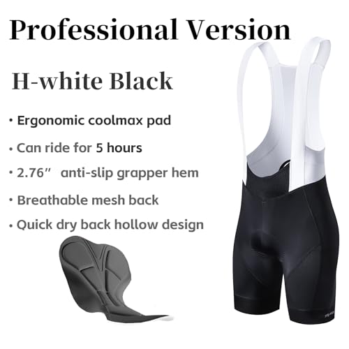 Image of Cycling Bib Shorts for Men - Road Bike Bicycle Breathable Padded Riding Tights