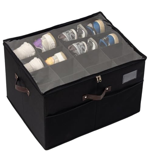 TOIPINIO Shoe Organizer for Closet Storage (Black)