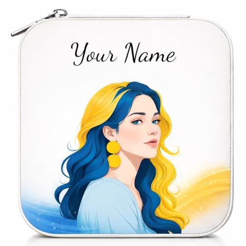 Image of Mini Jewellery Travel Case, PU Leather Organizer Box, Small Portable Jewellery Storage Holder for Womens Rings Earrings Necklaces (Fashion Icon)