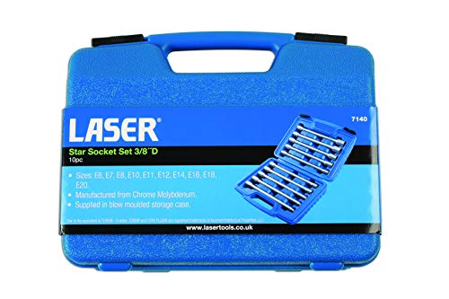 Douilles longues Star 3/8 E-Torx Laser 7140 pour mécanique
