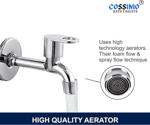 Image of COSSIMO Prime Zinc Alloy Wall Mounted Long Body Bib Cock Tap (Pack of 1)
