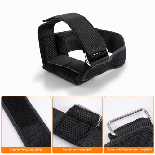 Cretosou Lot de 2 haltères réglables avec sangle de cheville – vue 5