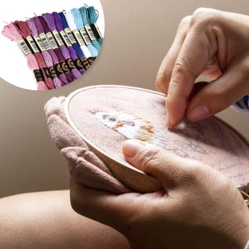 Image of 105 Yards Embroidery Floss Colored Thread for Hand Sewing DIY