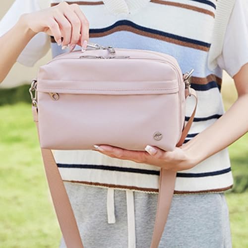 Pochette portable pratique et sac à main femme bandoulière fermeture éclair nylon - 4