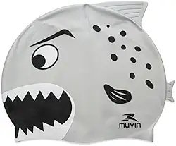 Muvin Touca de Natação em Silicone Kid – Nemo Azul - Hidroginástica – Silicone – Alta Resistência – Esportes Aquáticos - Proteção dos Cabelos - Treino – Estampada – Lazer – Durabilidade – Infantil - Unissex…