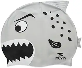 Muvin Touca de Natação em Silicone Kid – Nemo Azul - Hidroginástica – Silicone – Alta Resistência – Esportes Aquáticos - Proteção dos Cabelos - Treino – Estampada – Lazer – Durabilidade – Infantil - Unissex…