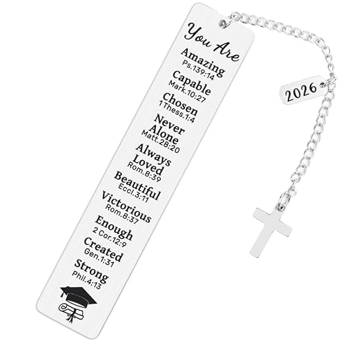 Silver Bible Bookmark with 2026 Charm