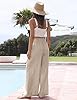 Faleave Women's Cotton Linen Summer Palazzo Pants ... #4