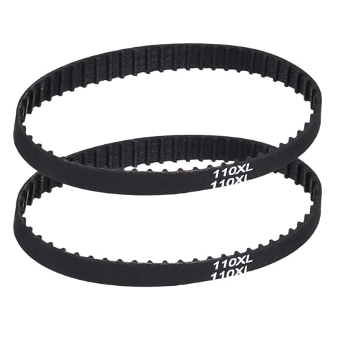 PATIKIL Rubber Timing Belt 110XL 55 Teeth 10mm Width Black 2pcs