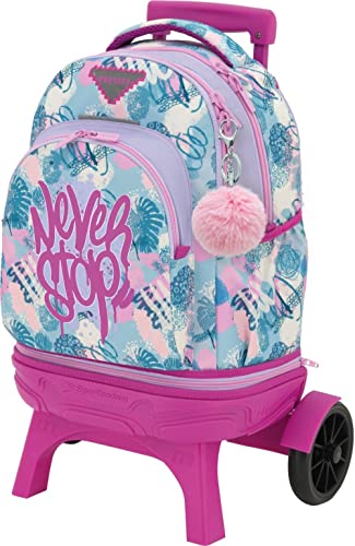 Sportandem Mochila Carro Fijo Compact Desmontable Ruedas Grandes Privata Never Stop (Rosa)