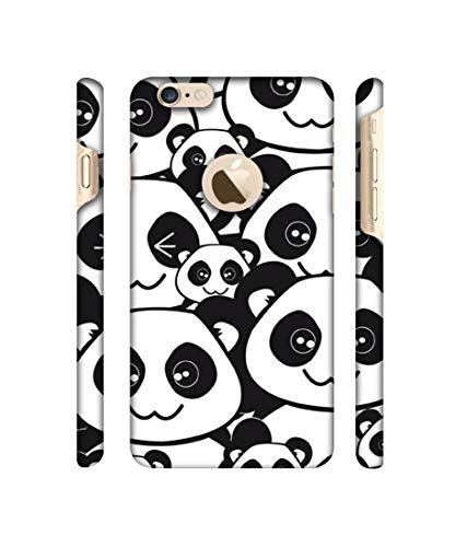 Image of Amazon Brand - Solimo Designer Panda Texture 3D Printed Hard Back Case Mobile Cover for Apple iPhone 6 / 6S (Logo Cut)