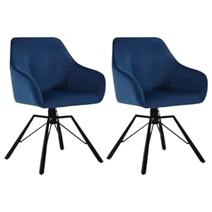 WOLTU Eetkamerstoel, draaibaar, keukenstoel, beklede stoel, draaistoel, comfortabele stoel met armleuningen, rugleuning, armleuningstoel voor eetkamer en woonkamer, #2607