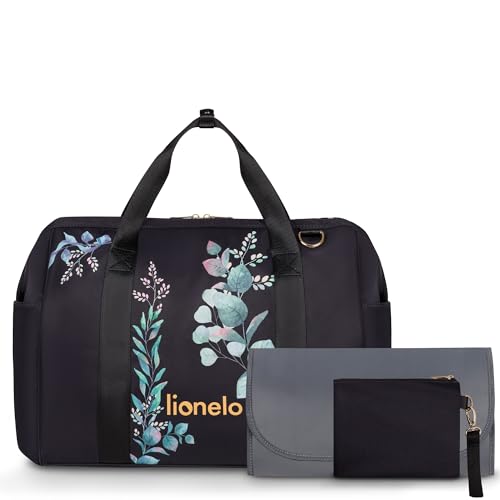lionelo Ida Mom Bag, Borsa termica per passeggino, 2 tasche interne per bottiglie, per salviette, fasciatoio, borsa per cosmetici, tracolla per il fissaggio al passeggino