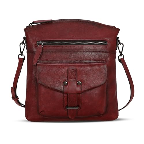 Image of HESHE Leather Crossbody Bags for Women Shoulder Handbags Satchel Purse | Spacious Medium Crossover Shoulder Purse with Adjustable Sling Straps Lightweight Hobo Bags for Work,Travel and Daily Use