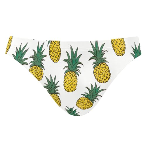 Pineapple Tropical Men's Swimwear Sexy Bikini Solid Siwmming Briefs 20851377