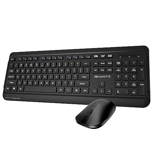 Image of Amkette Wi-Key NXT Combo with Slim Design | Anti Fade UV Coated Keys | 800-1200-1600DPI |12 Multimedia Keys | Battery /Caps /Num Lock Indicator | Silent Keystrokes (Black)