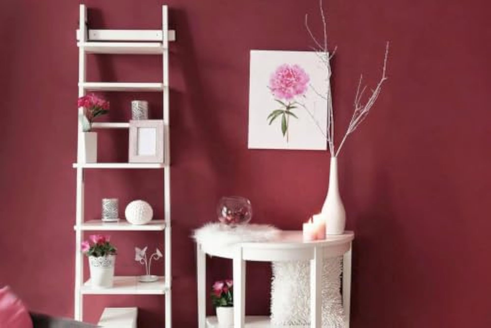 Velvet Wallpaper Peel and Stick Burgundy Felt
