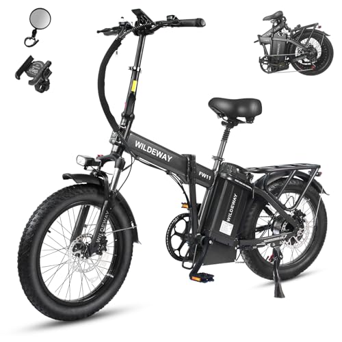 Wildeway Folding Electric Bike for Adults with 32Ah Battery Long