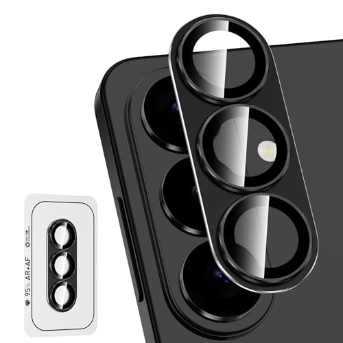 Avocase for Samsung Galaxy S26 Camera Lens Protector Electroplated Matte Back with 9H Tempered Glass Lens Protector [Strong Adsorption] [Case-Friendly] Metal Ring HD Clear Lens Cover Black