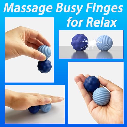 Large Silicone Magnetic Balls Fidget Toys for Adult & Teens - 2Pcs Stress Balls Sensory Toys for Autism ADHD Anxiety, Fun Desk Fidgets for Office Stress Relief, Cool Gadgets for Men Women by Generic - Image 2
