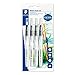 Produktbild STAEDTLER 949-SBK4-C Wasserpinsel (zum Aquarellieren, Malen und Blenden, gleichmäßige Wasserabgabe, robuste Nylonspitze für Formstabilität, Set mit 4 verschiedenen Pinselspitzen)