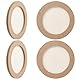 GORGECRAFT 4 Stück Unbehandelte Holz Leinwandplatten 15x1cm Rund Kreisförmig Holzplatten Mit Wiege Blanke Malholzplatten Für Aquarell Ölgemälde Zeichnen Gießen Staffelei Display DIY Kunst Handwerk