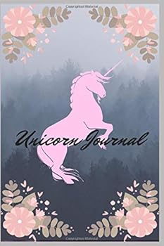 Unicorn Journal : Journal and Notebook for Girls -DARK FOREST- Composition Size (6 X9 ) with 120 Lined Pages, with Unicorn Illustration, Gift Idea