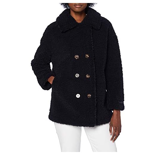 Scotch & Soda Dam dubbelknäppt teddy-jacka, Night 0002, S