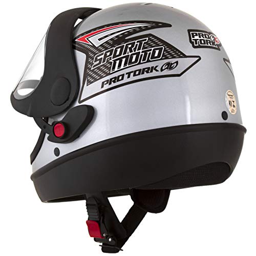 Pro Tork Capacete Sport Moto 58 Prata