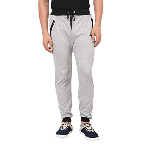 Image of Finger's Men's Tapered Fit Joggers (TPMGB2 FS Melange Grey-Black)