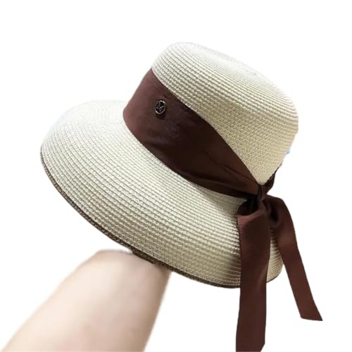 Chapeau de plage rétro pour femme le grand parasol en paille idéal en voyage