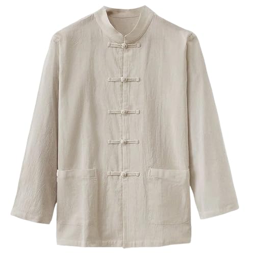 Manteau traditionnel homme Kung Fu veste de Tai Chi uniforme Tang de couleur unie
