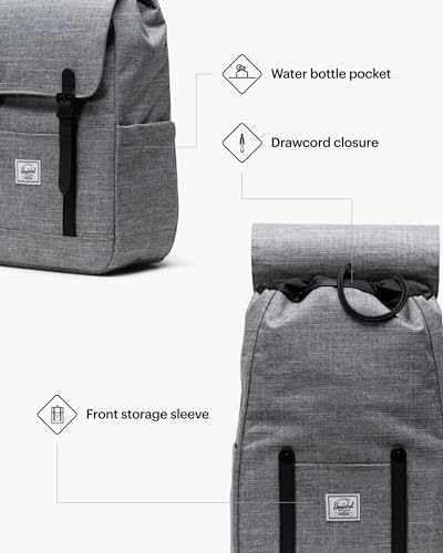 Image of Herschel Retreat Backpack, Raven Crosshatch, Small - 17L