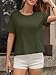 UNCLECAT Womens Workout Tops Summer Peplum T Shirts Short Sleeve Crewneck Fashion Tee Army Green